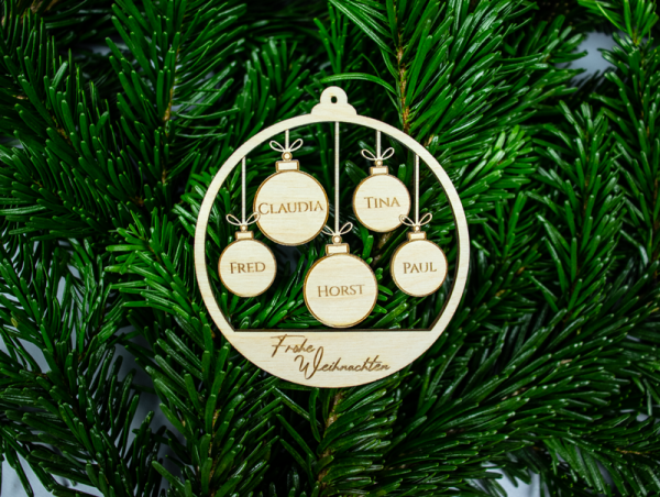 Weihnachtskugel personalisiert Familie_C